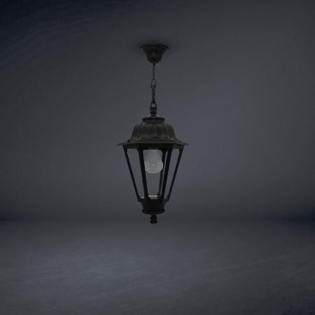Lioa Classic Lantern - Medium Lamp - Roof Hanging Chain, E27 Base - Plastic 