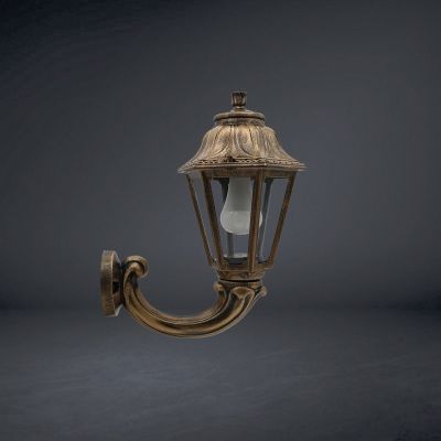 Lioa Classic Lantern - Small Lamp- Medium Wall Bracket, E27 Base - Plastic
