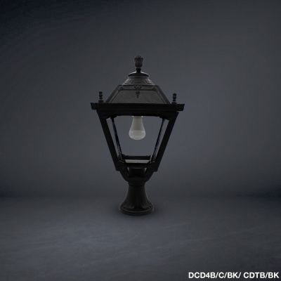 Lioa Classic Square Lantern - Large Lamp - Large Base, E27 Base - Plastic 