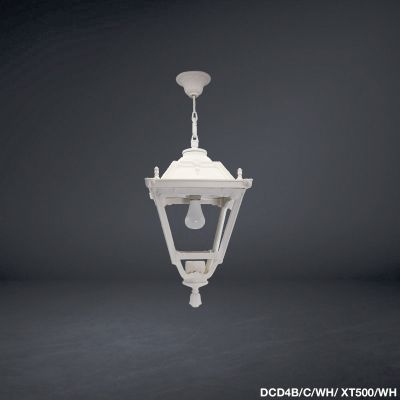 Lioa Classic Square Lantern - Large Lamp - Roof Hanging Chain , E27 Base - Plastic 