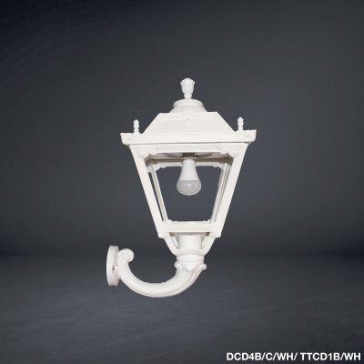 Lioa Classic Square Lantern - Large Lamp - Medium Wall Bracket, E27 Base - Plastic 